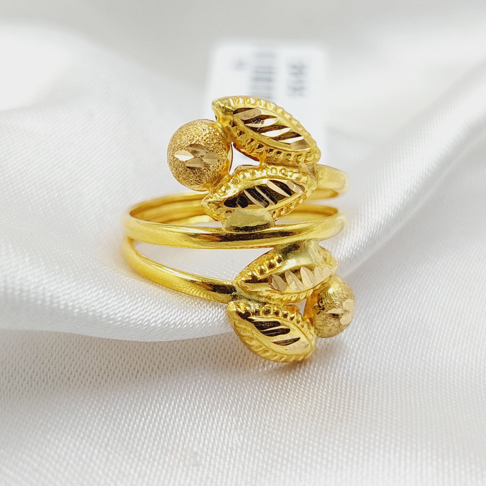 21K Gold Leaf Ring by Saeed Jewelry - Image 2