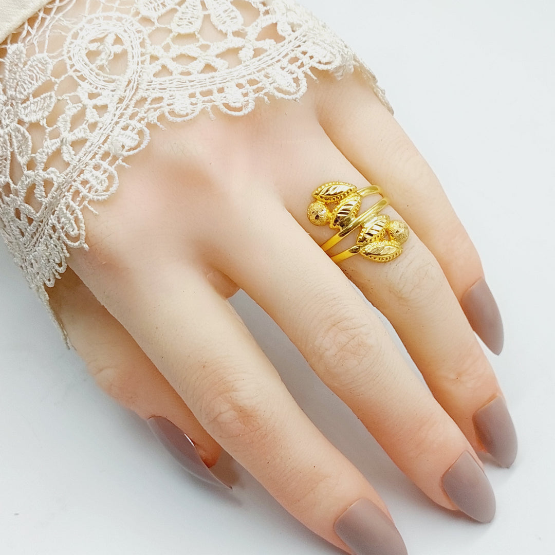 21K Gold Leaf Ring by Saeed Jewelry - Image 4