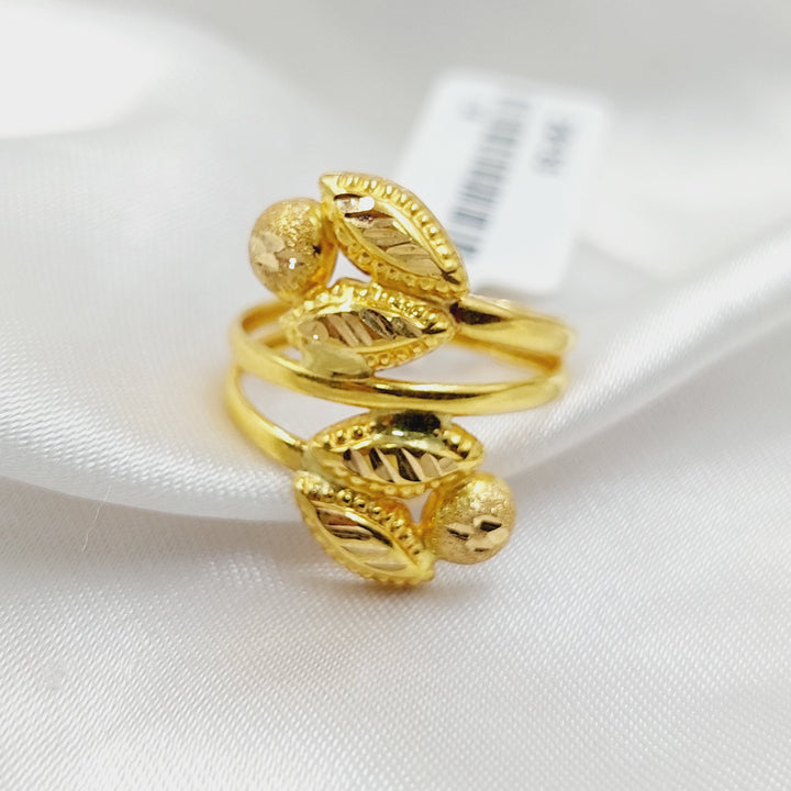 21K Gold Leaf Ring by Saeed Jewelry - Image 1