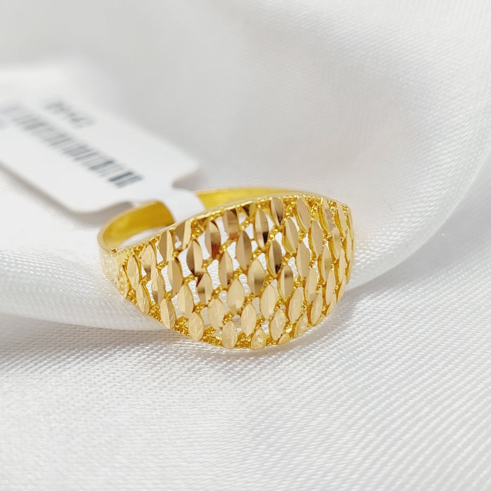 21K Gold Leaf Ring by Saeed Jewelry - Image 2