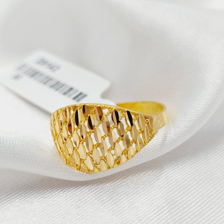 21K Gold Leaf Ring by Saeed Jewelry - Image 3