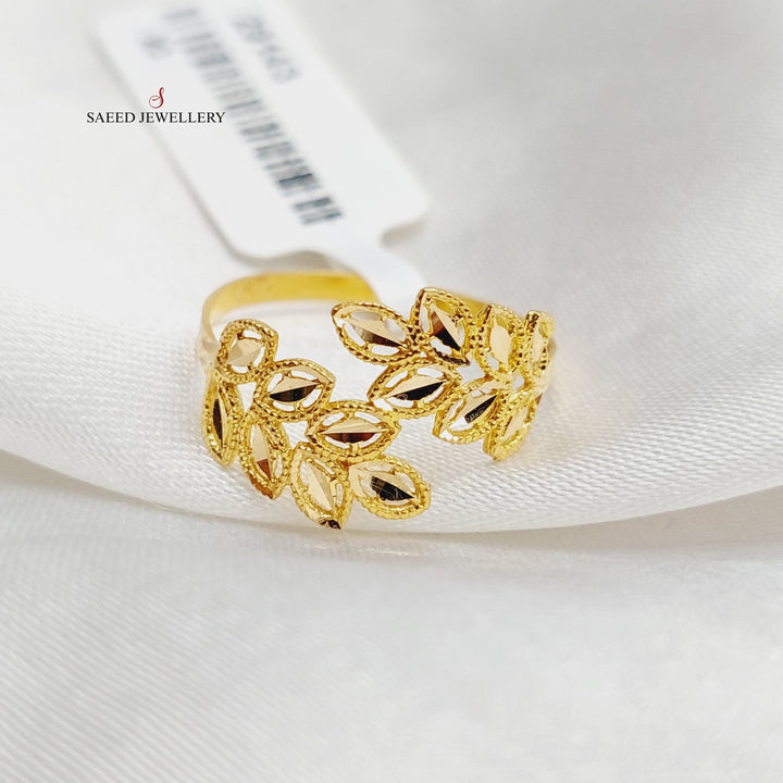 21K Gold Leaf Ring by Saeed Jewelry - Image 3