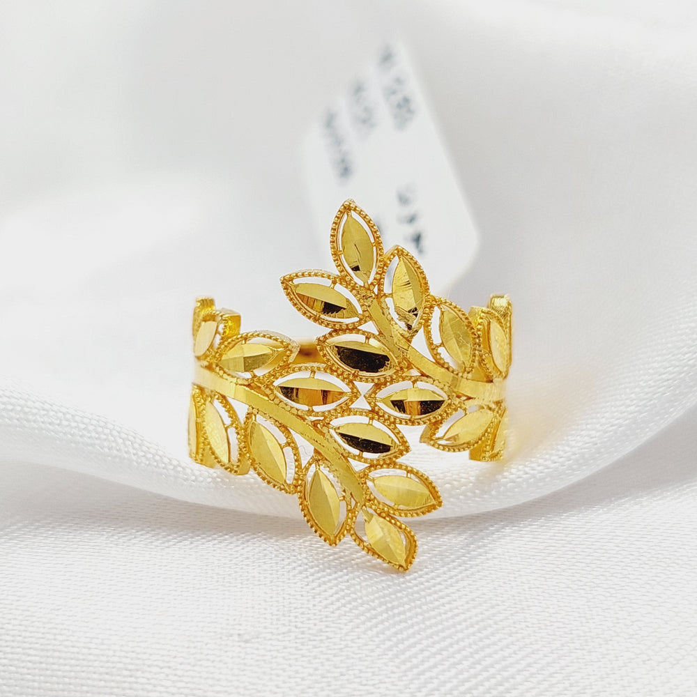 21K Gold Leaf Ring by Saeed Jewelry - Image 2