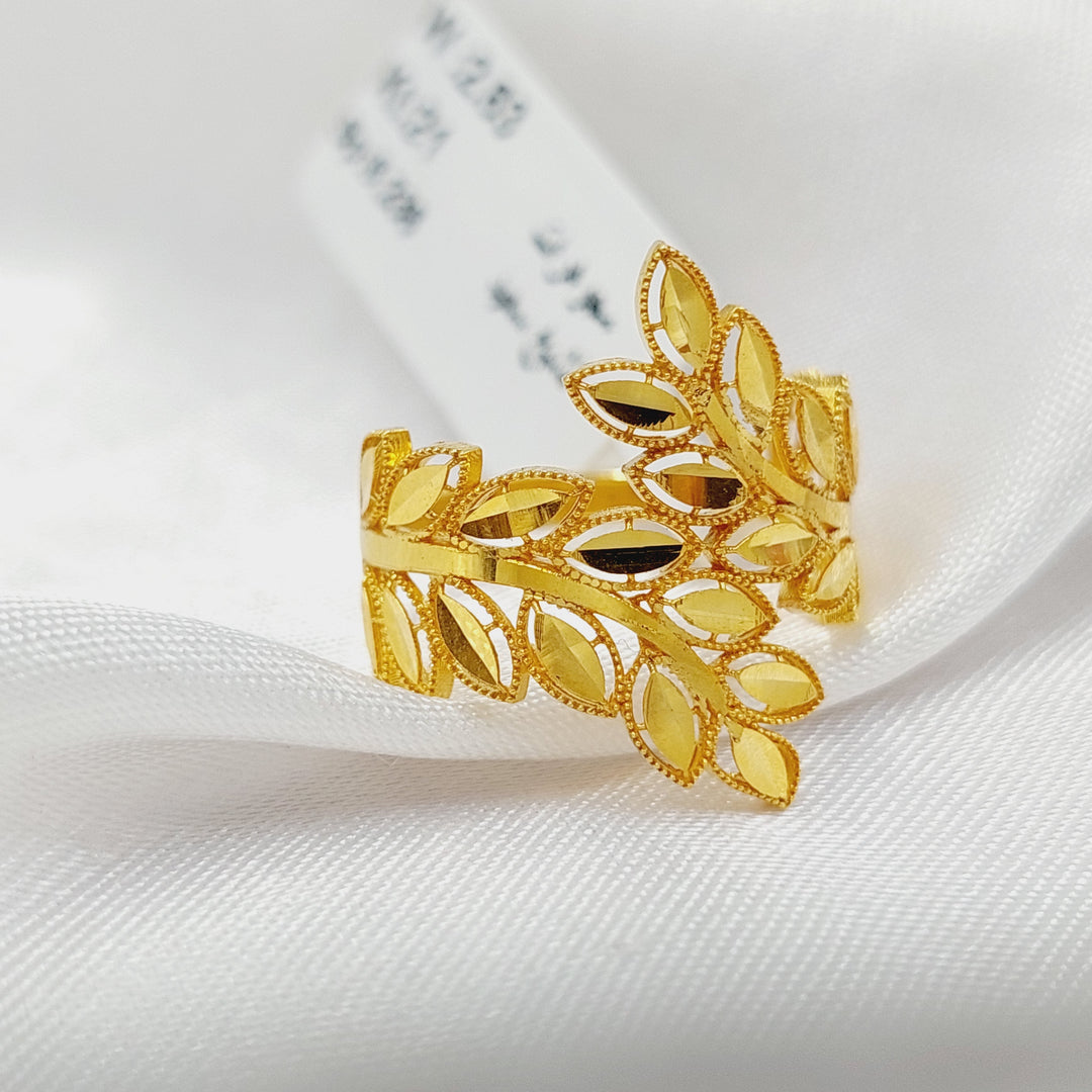 21K Gold Leaf Ring by Saeed Jewelry - Image 3