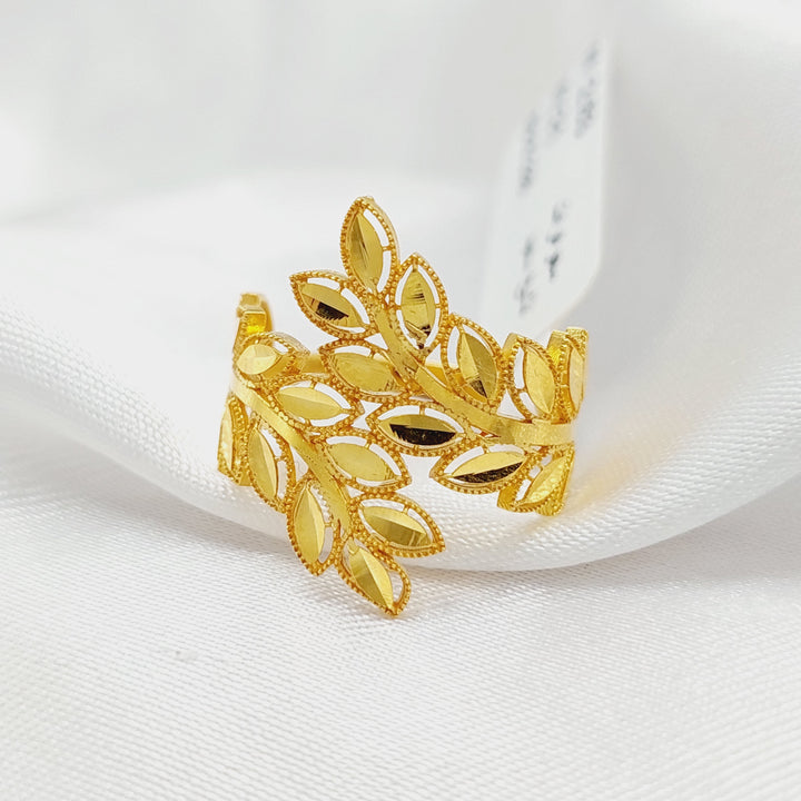 21K Gold Leaf Ring by Saeed Jewelry - Image 1