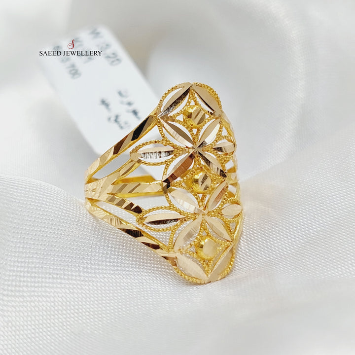 21K Gold Leaf Ring by Saeed Jewelry - Image 3