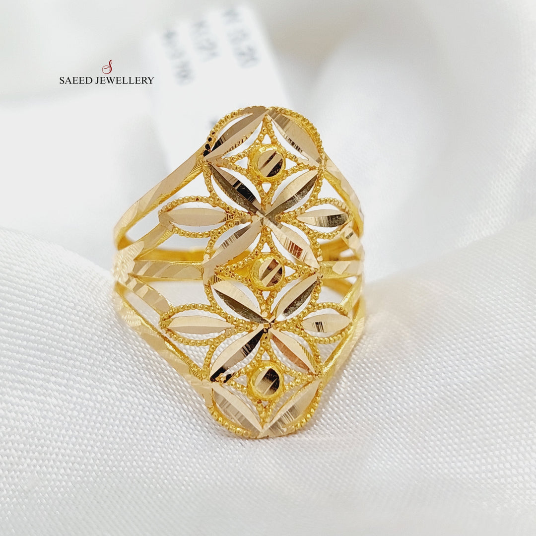 21K Gold Leaf Ring by Saeed Jewelry - Image 7