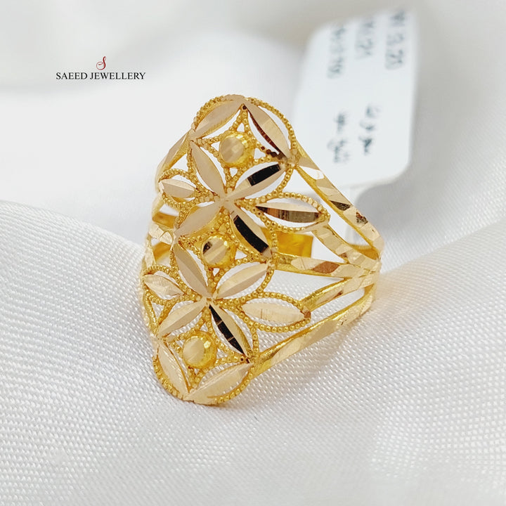 21K Gold Leaf Ring by Saeed Jewelry - Image 2