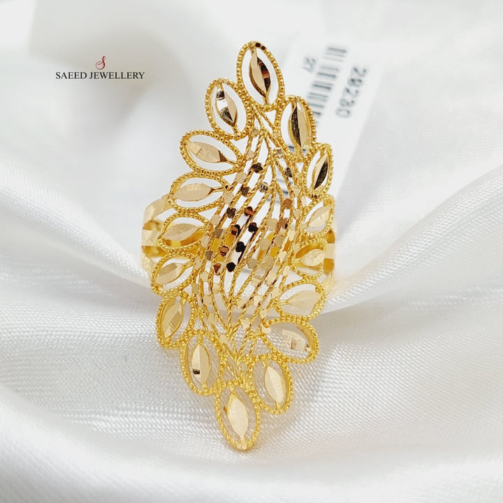 21K Gold Leaf Ring by Saeed Jewelry - Image 1