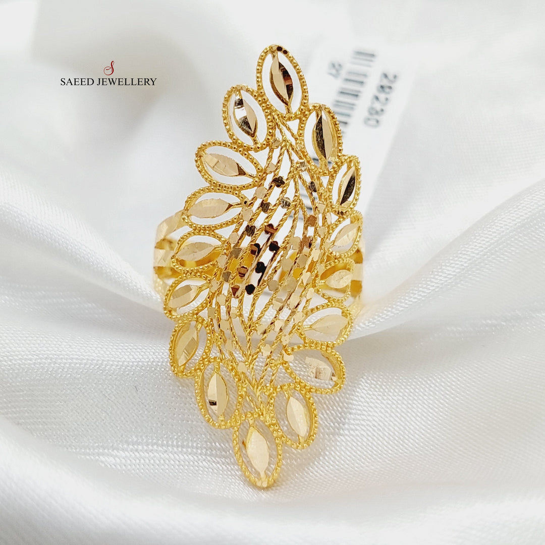 21K Gold Leaf Ring by Saeed Jewelry - Image 2