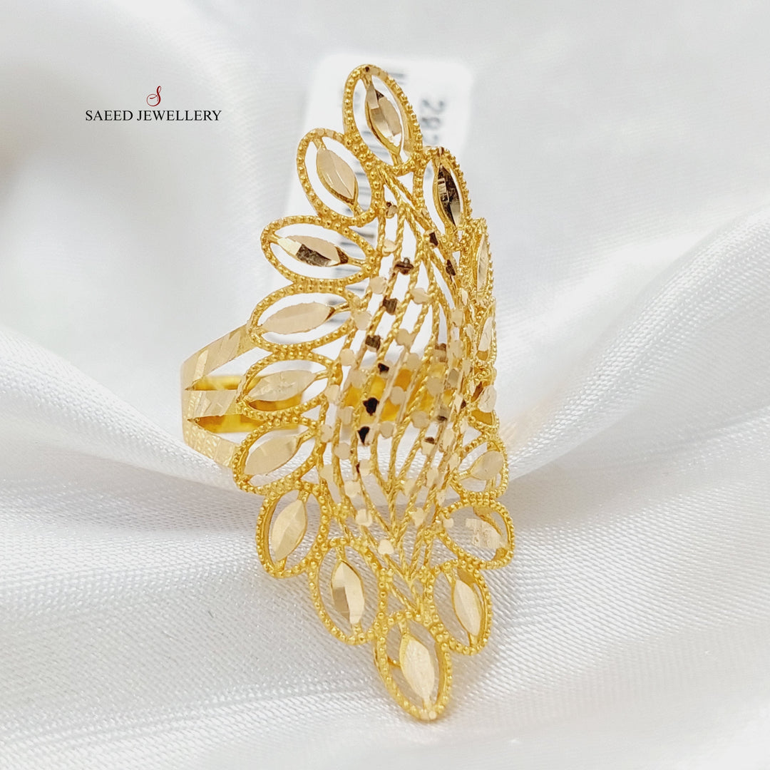 21K Gold Leaf Ring by Saeed Jewelry - Image 3