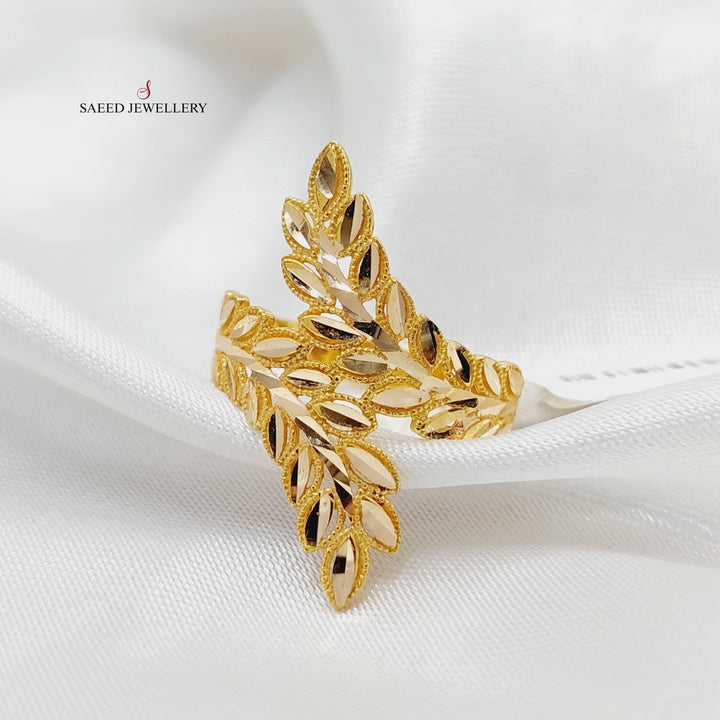 21K Gold Leaf Ring by Saeed Jewelry - Image 3