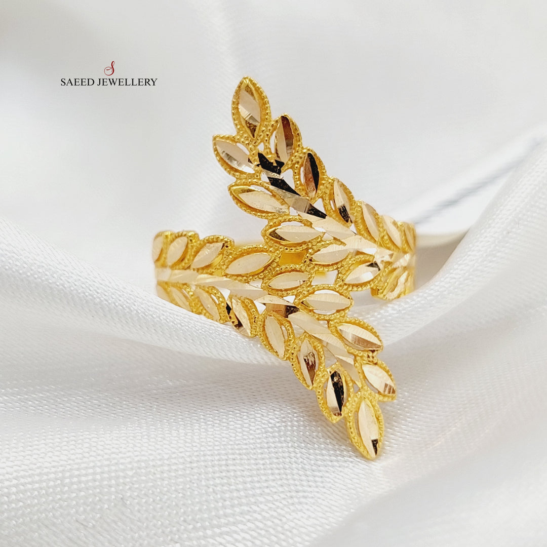 21K Gold Leaf Ring by Saeed Jewelry - Image 1