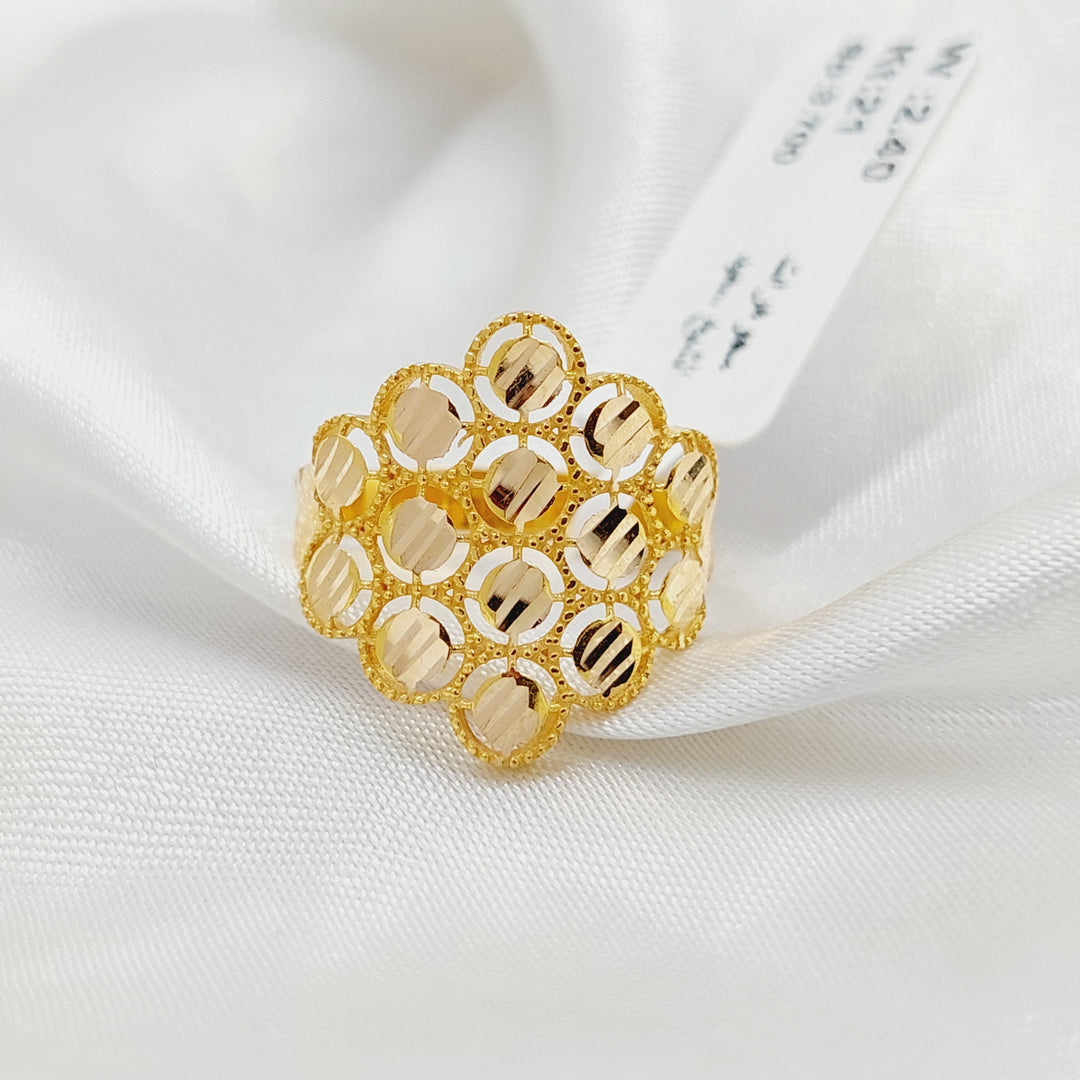 21K Gold Leaf Ring by Saeed Jewelry - Image 2