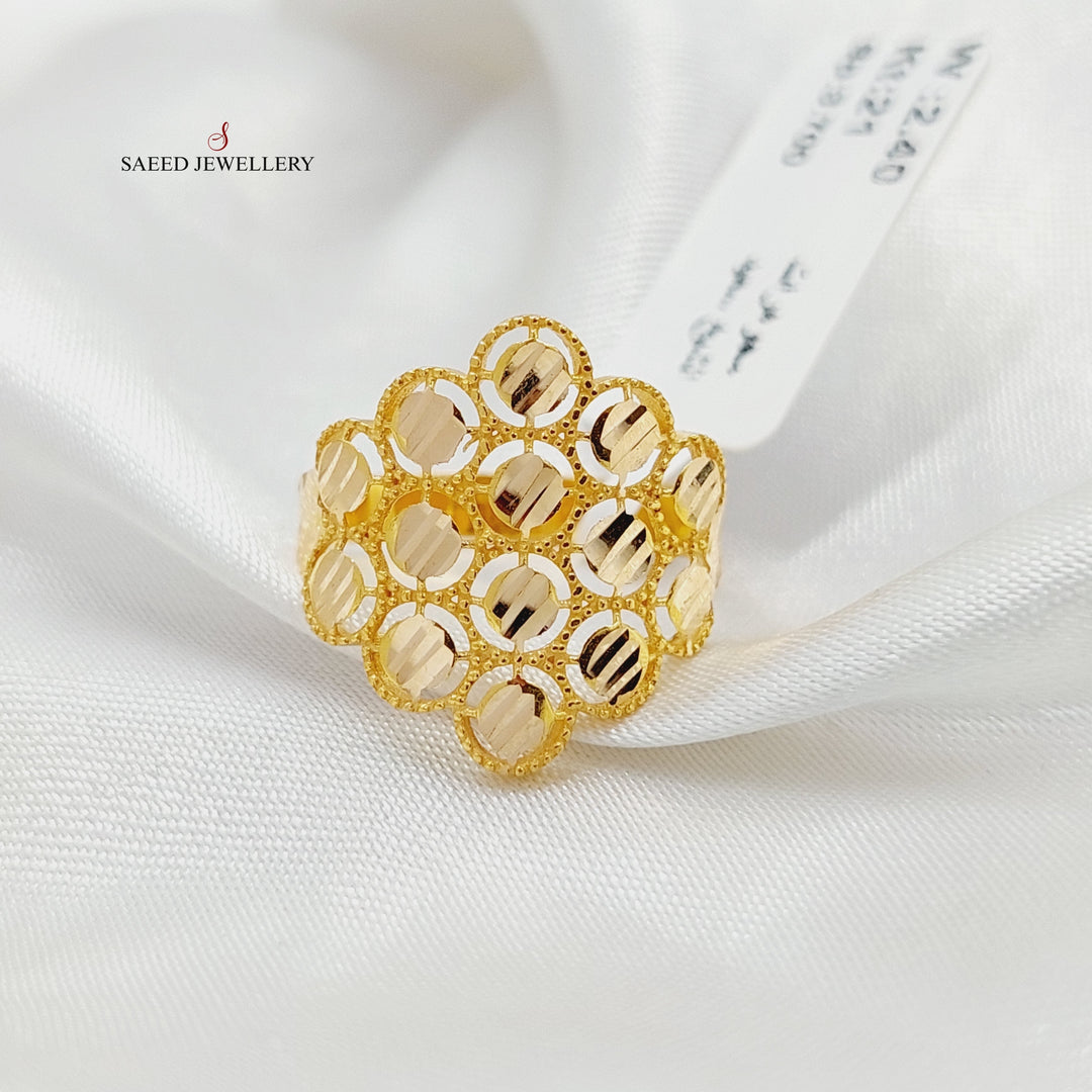 21K Gold Leaf Ring by Saeed Jewelry - Image 3