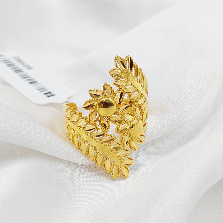 21K Gold Leaf Ring by Saeed Jewelry - Image 3