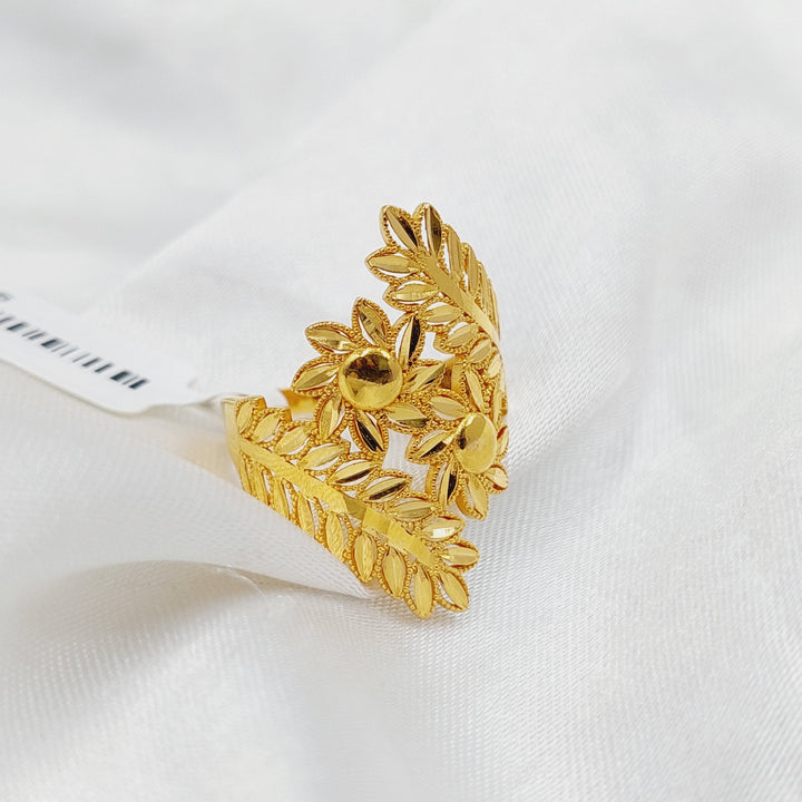 21K Gold Leaf Ring by Saeed Jewelry - Image 4