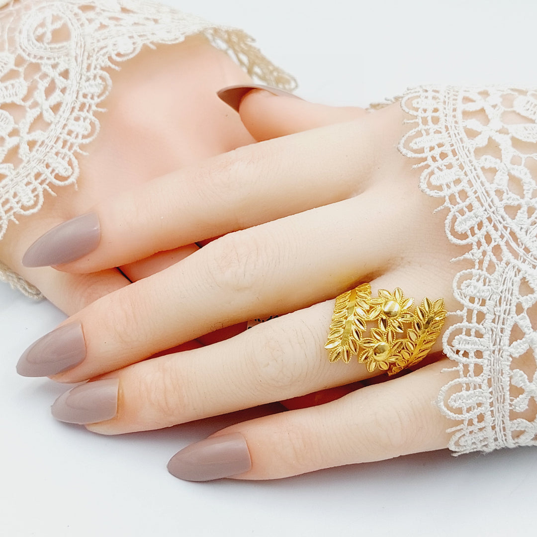 21K Gold Leaf Ring by Saeed Jewelry - Image 5