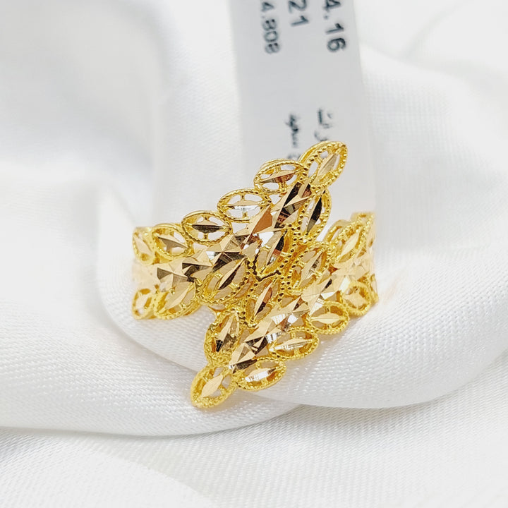 21K Gold Leaf Ring by Saeed Jewelry - Image 2