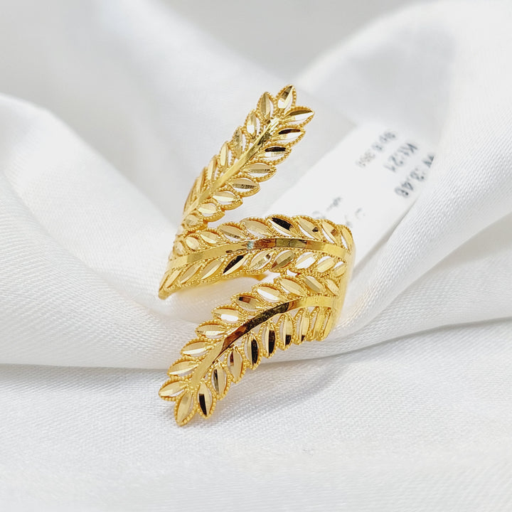 21K Gold Leaf Ring by Saeed Jewelry - Image 2