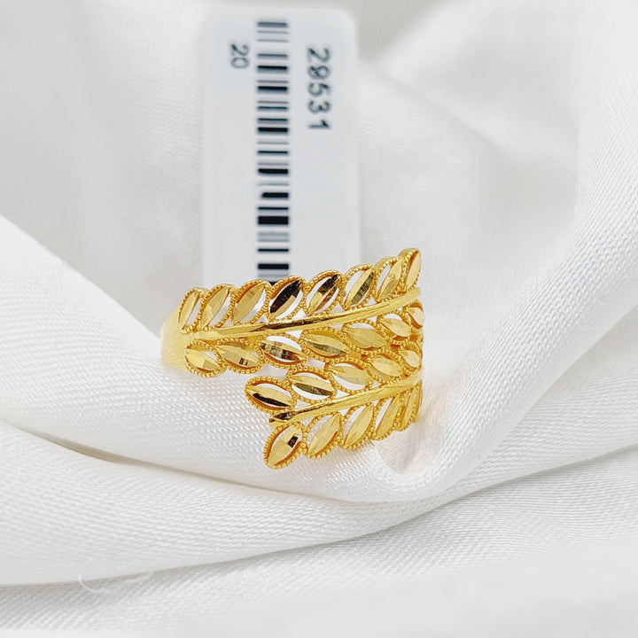 21K Gold Leaf Ring by Saeed Jewelry - Image 2