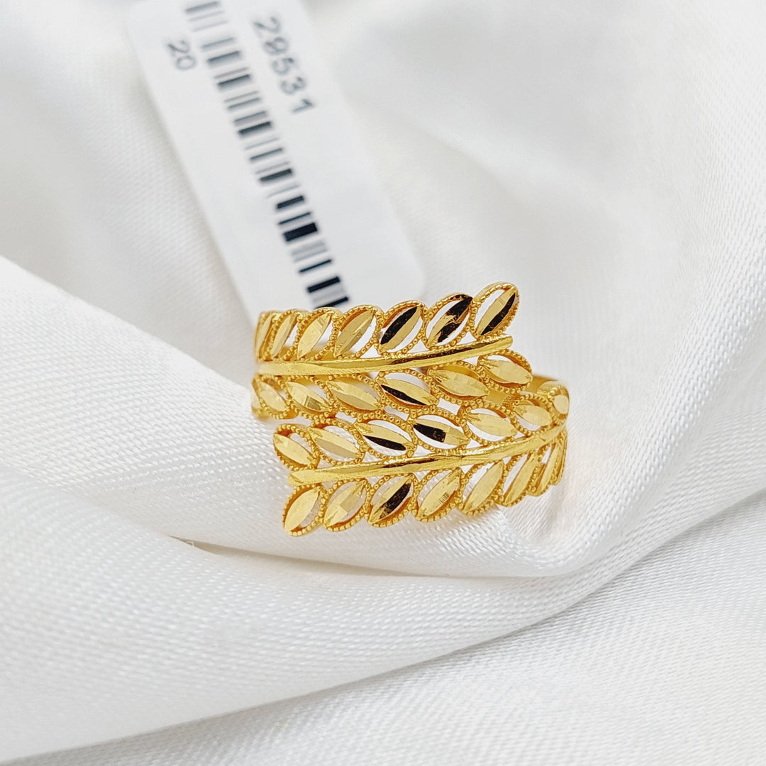 21K Gold Leaf Ring by Saeed Jewelry - Image 1