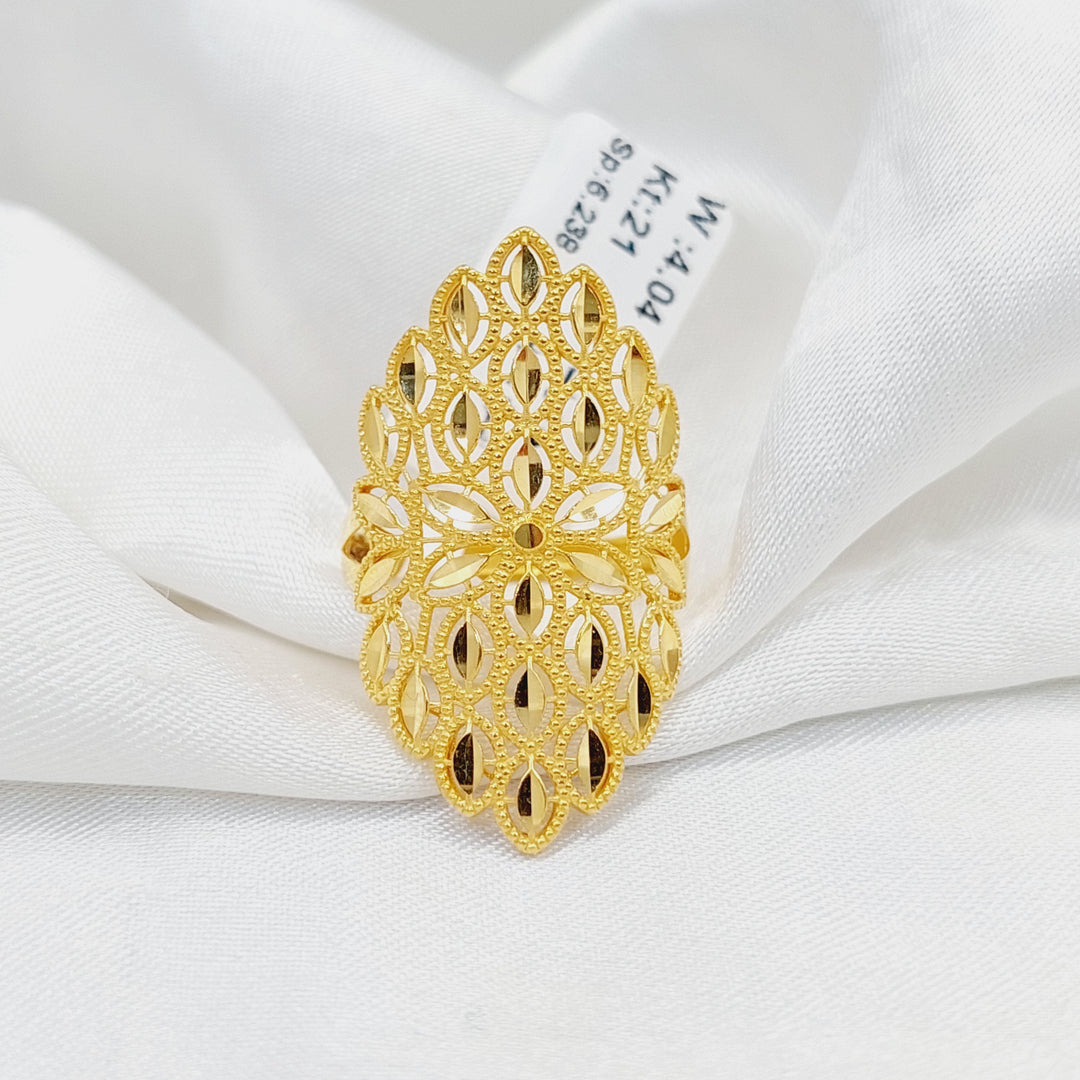 21K Gold Leaf Ring by Saeed Jewelry - Image 1