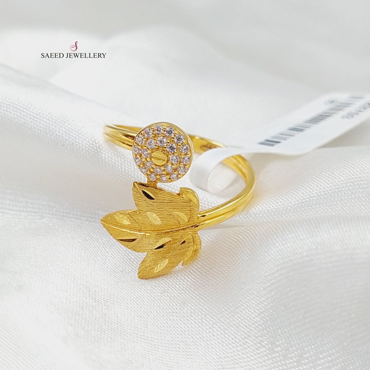 21K Gold Leaf Ring by Saeed Jewelry - Image 6