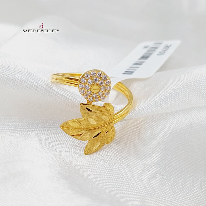 21K Gold Leaf Ring by Saeed Jewelry - Image 1