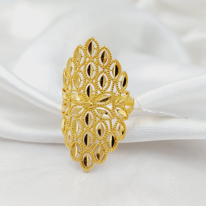 21K Gold Leaf Ring by Saeed Jewelry - Image 2