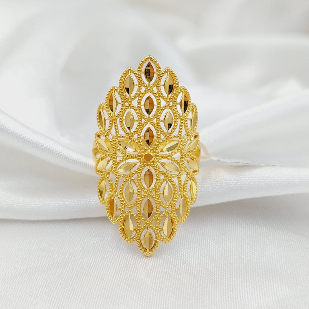 21K Gold Leaf Ring by Saeed Jewelry - Image 3