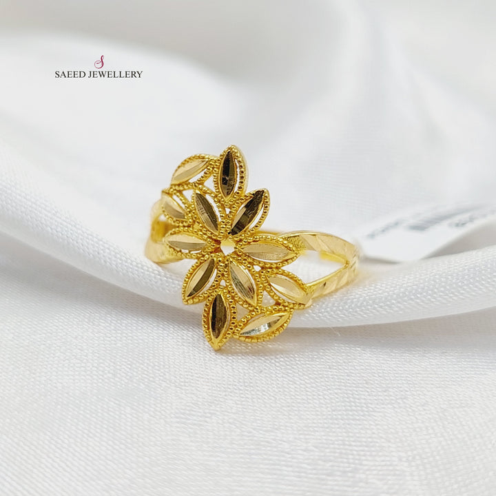 21K Gold Leaf Ring by Saeed Jewelry - Image 2