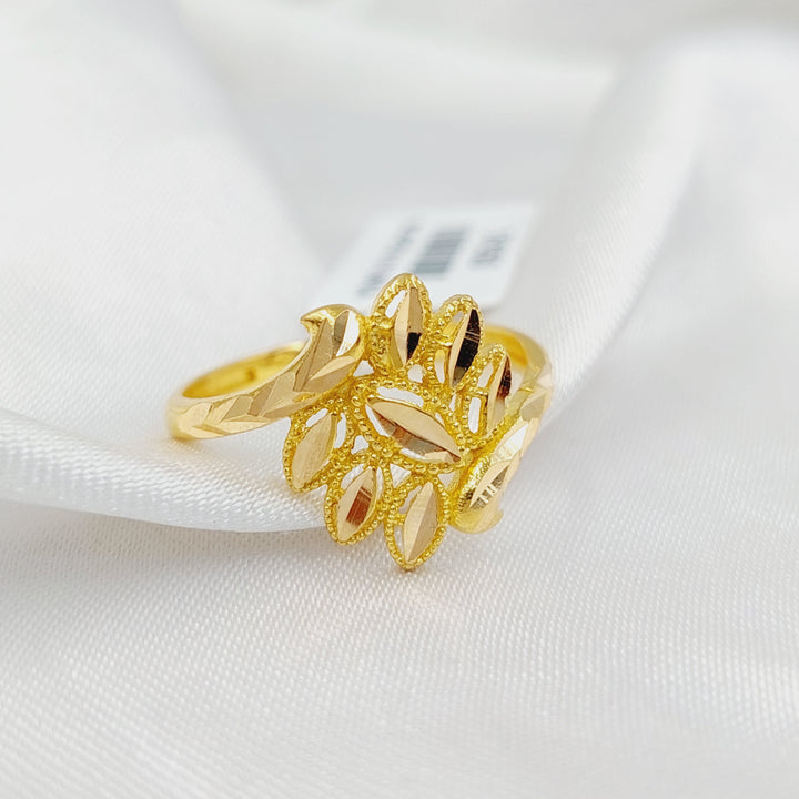 21K Gold Leaf Ring by Saeed Jewelry - Image 2