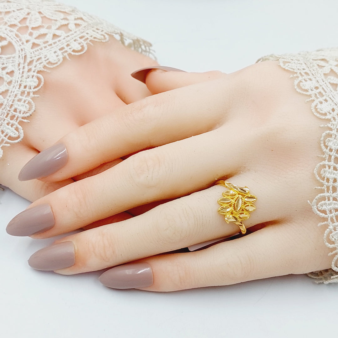 21K Gold Leaf Ring by Saeed Jewelry - Image 4