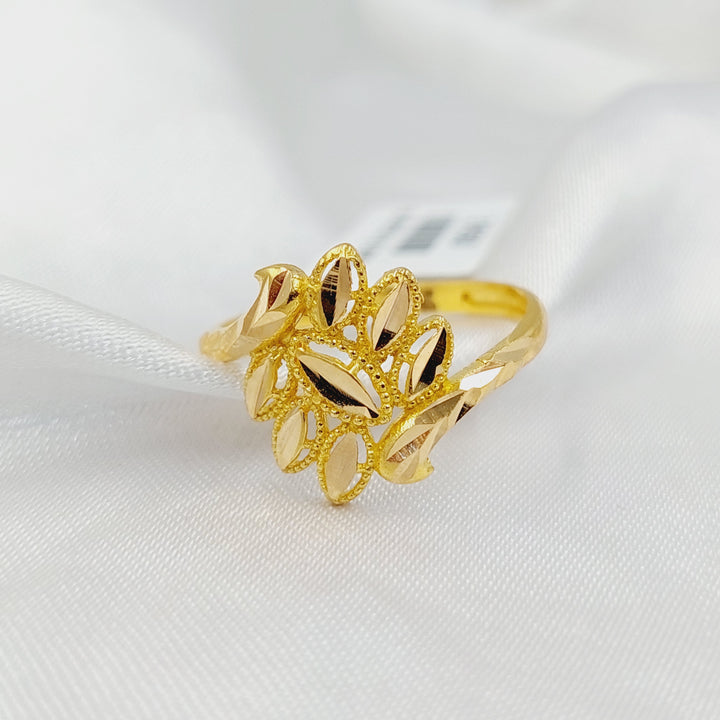 21K Gold Leaf Ring by Saeed Jewelry - Image 1