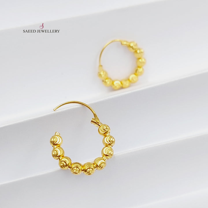 21K Gold Light Balls Earrings by Saeed Jewelry - Image 6