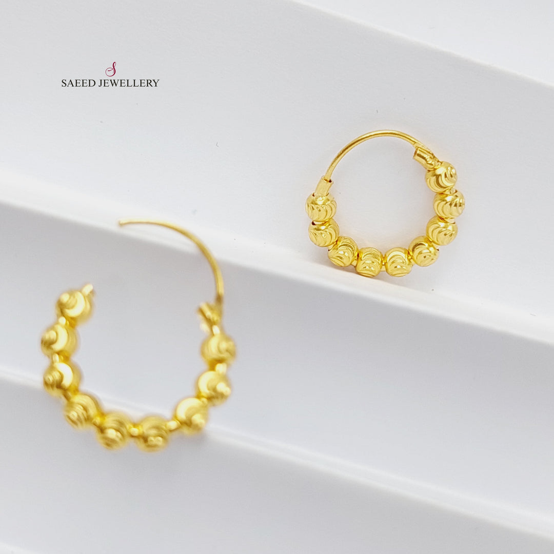 21K Gold Light Balls Earrings by Saeed Jewelry - Image 4