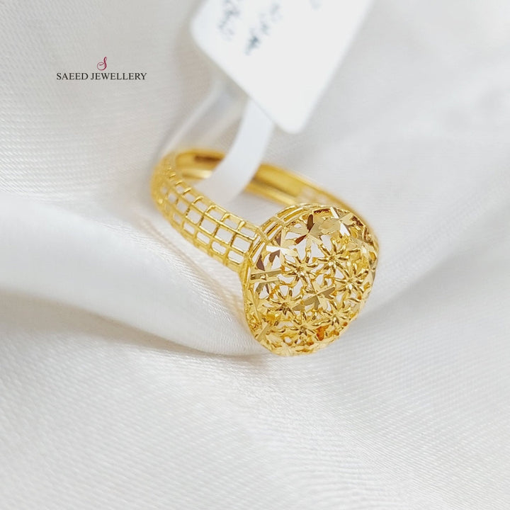 21K Gold Light Turkish Ring by Saeed Jewelry - Image 5