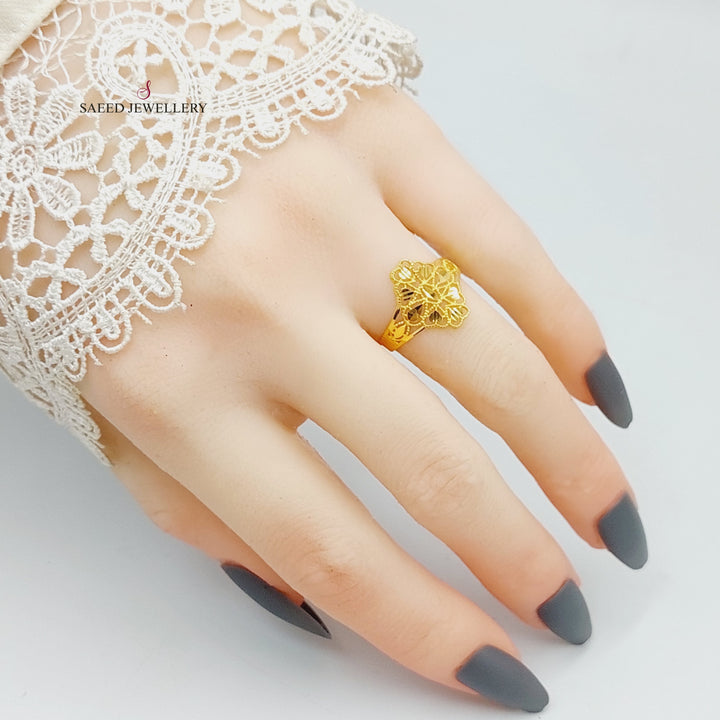 21K Gold Light Turkish Ring by Saeed Jewelry - Image 2