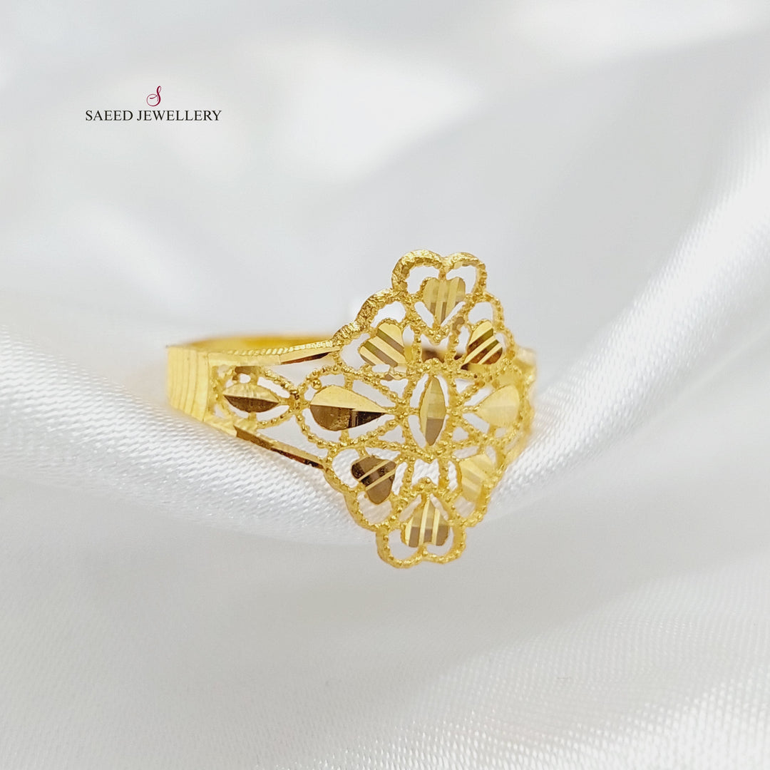 21K Gold Light Turkish Ring by Saeed Jewelry - Image 5