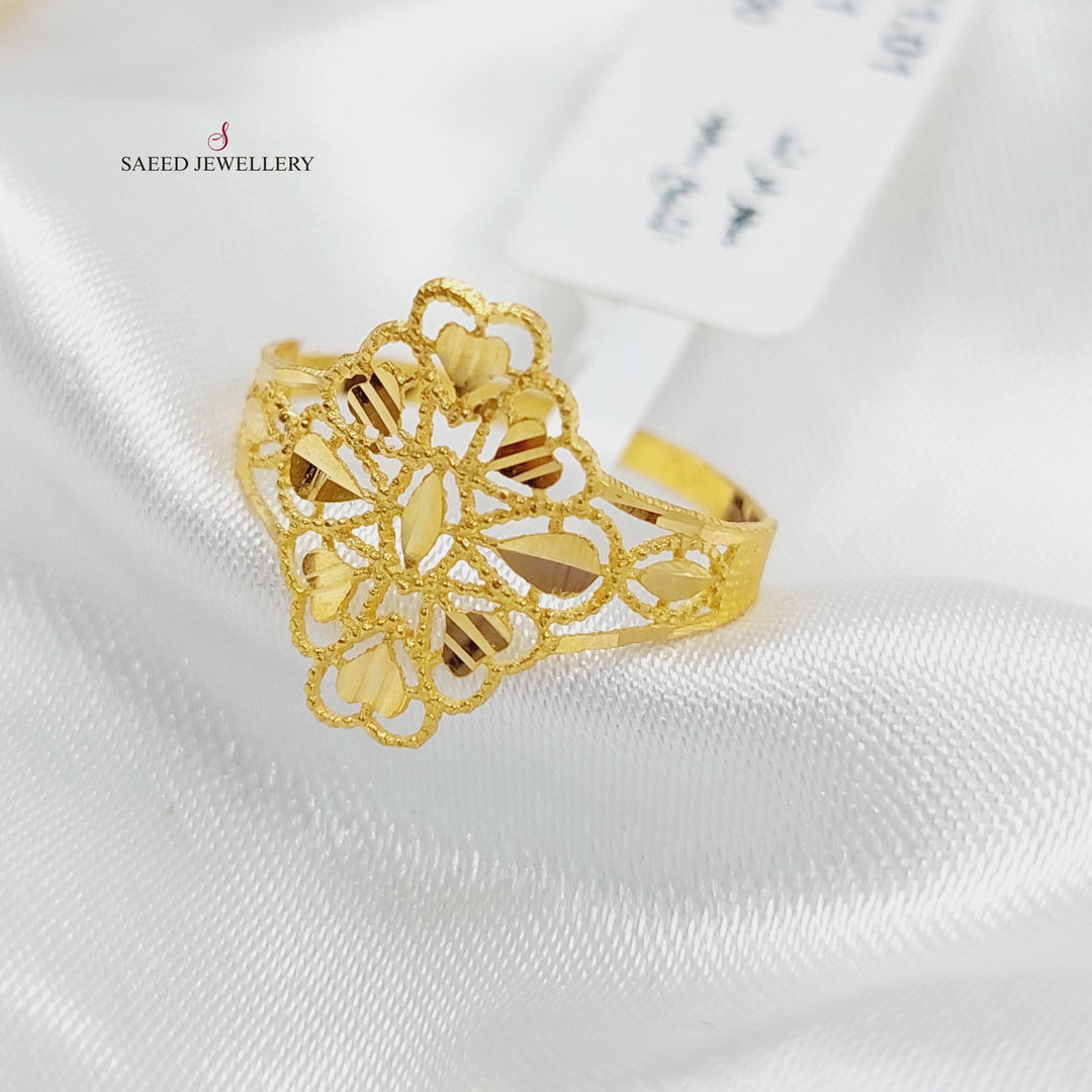 21K Gold Light Turkish Ring by Saeed Jewelry - Image 4