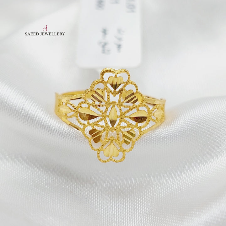 21K Gold Light Turkish Ring by Saeed Jewelry - Image 1