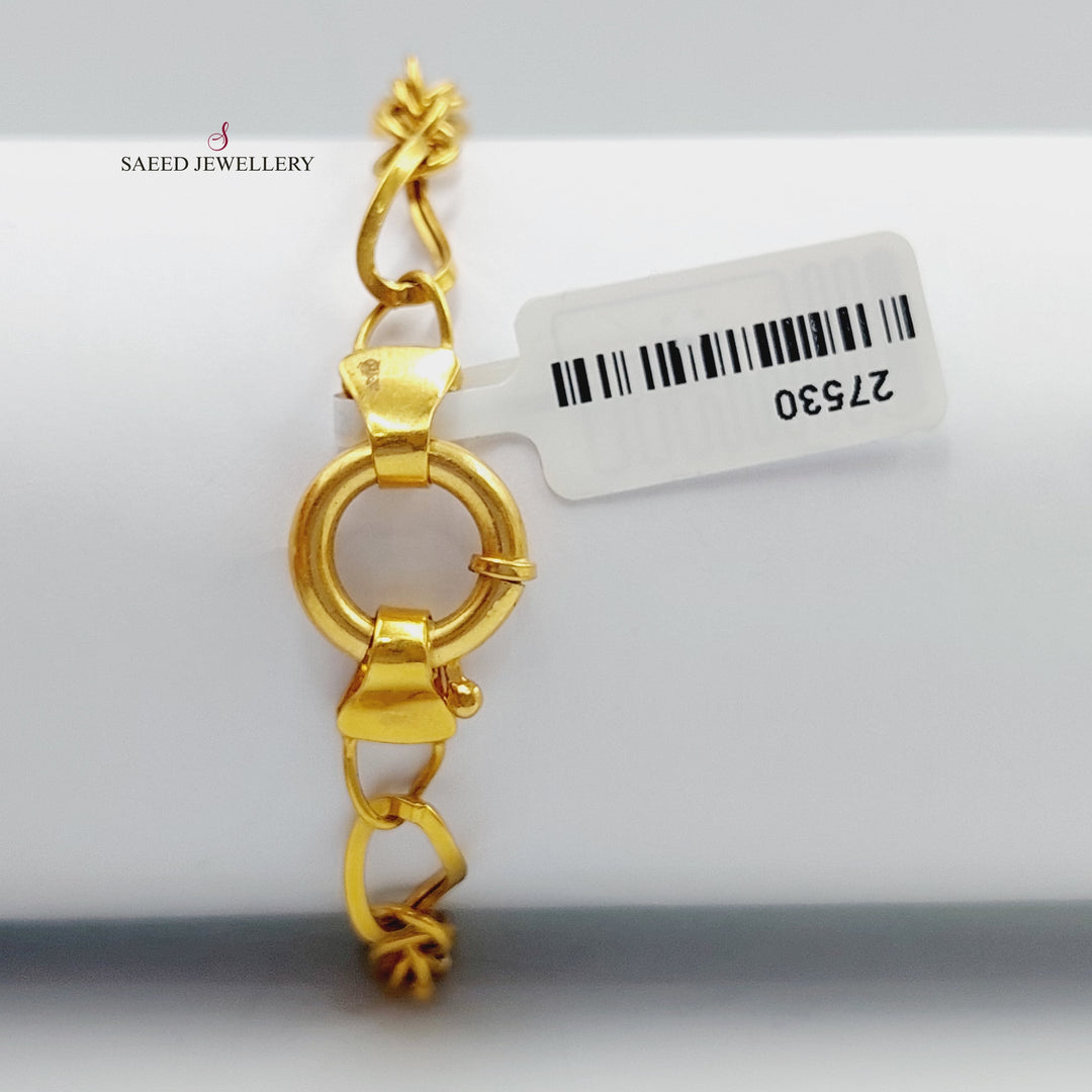  Gold Links Chain Bracelet by Saeed Jewelry - Image 3