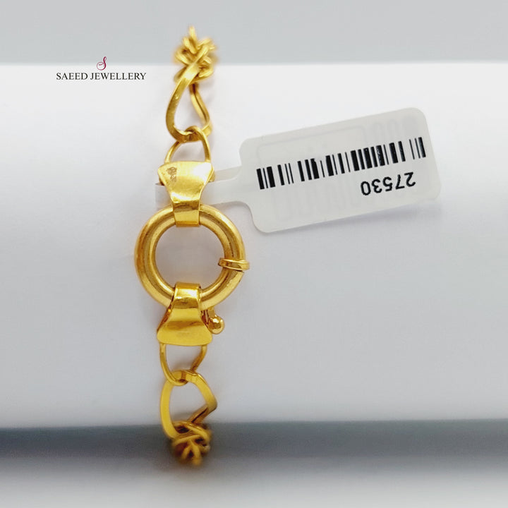  Gold Links Chain Bracelet by Saeed Jewelry - Image 3