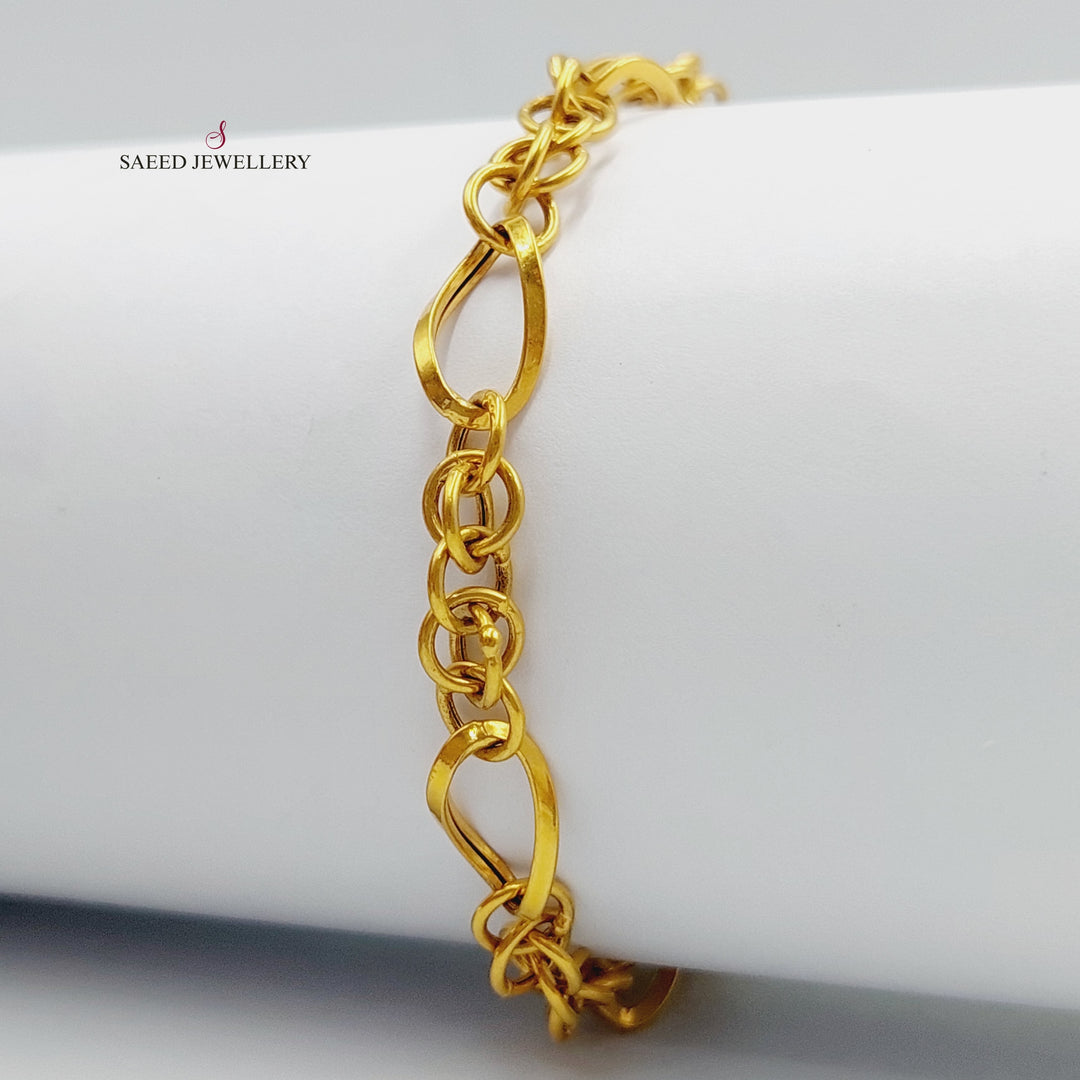  Gold Links Chain Bracelet by Saeed Jewelry - Image 4