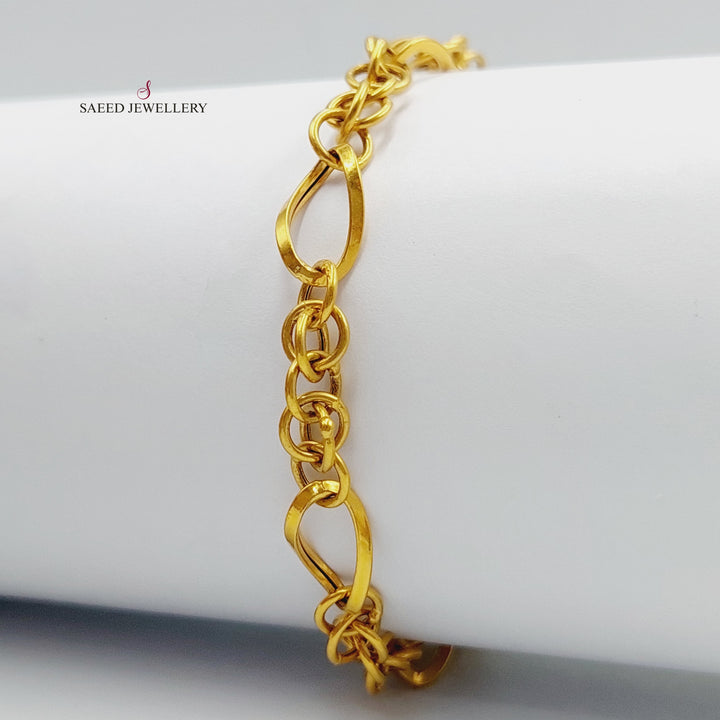  Gold Links Chain Bracelet by Saeed Jewelry - Image 4