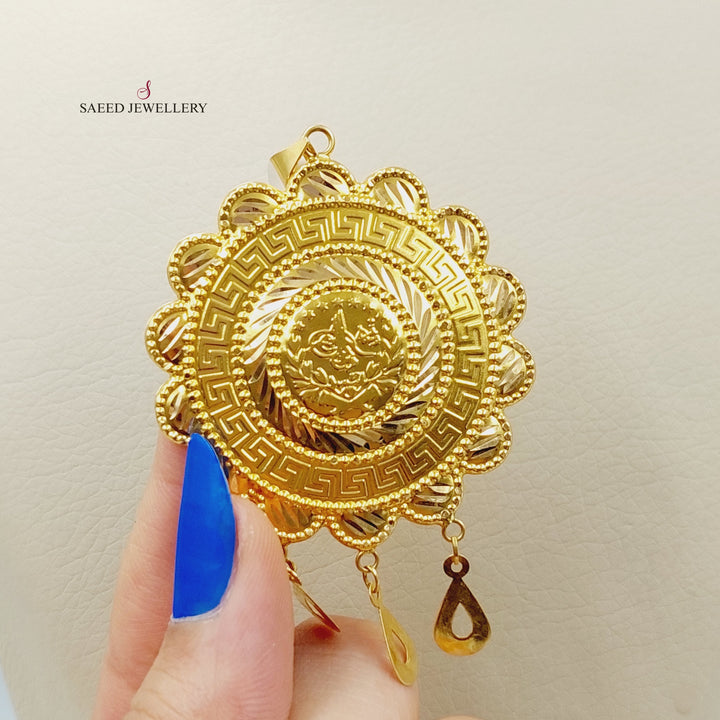 21K Gold Lirat Rashadi Pendant by Saeed Jewelry - Image 2