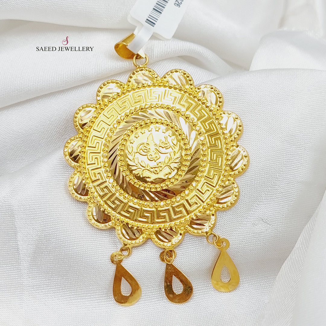 21K Gold Lirat Rashadi Pendant by Saeed Jewelry - Image 3