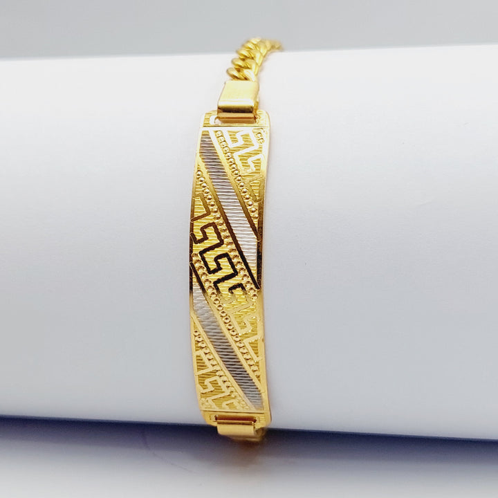 21K Gold Luxury Bar Bracelet by Saeed Jewelry - Image 7