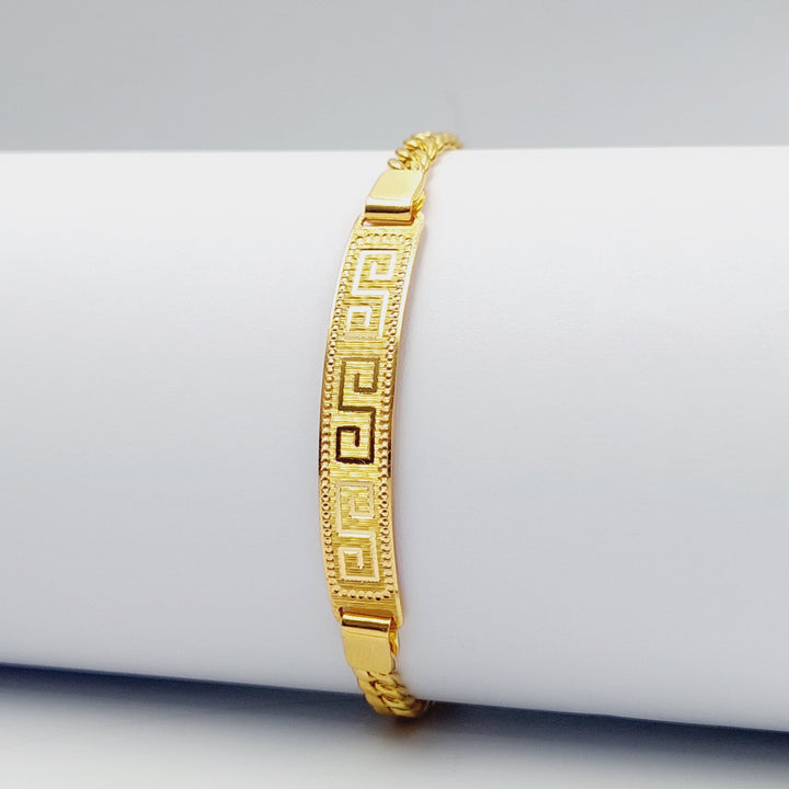 21K Gold Luxury Bar Bracelet by Saeed Jewelry - Image 3